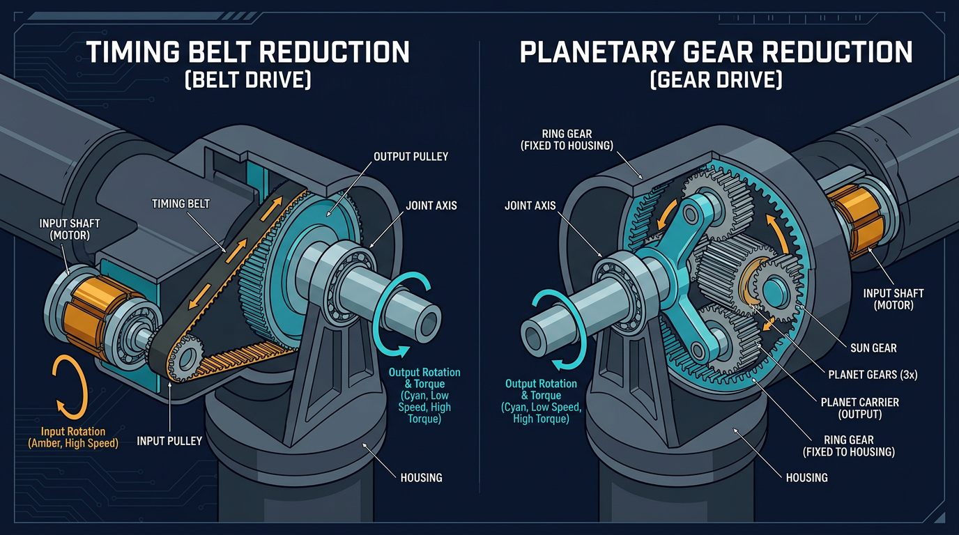 Editorial transmission diagram relevant to gear and belt noise.