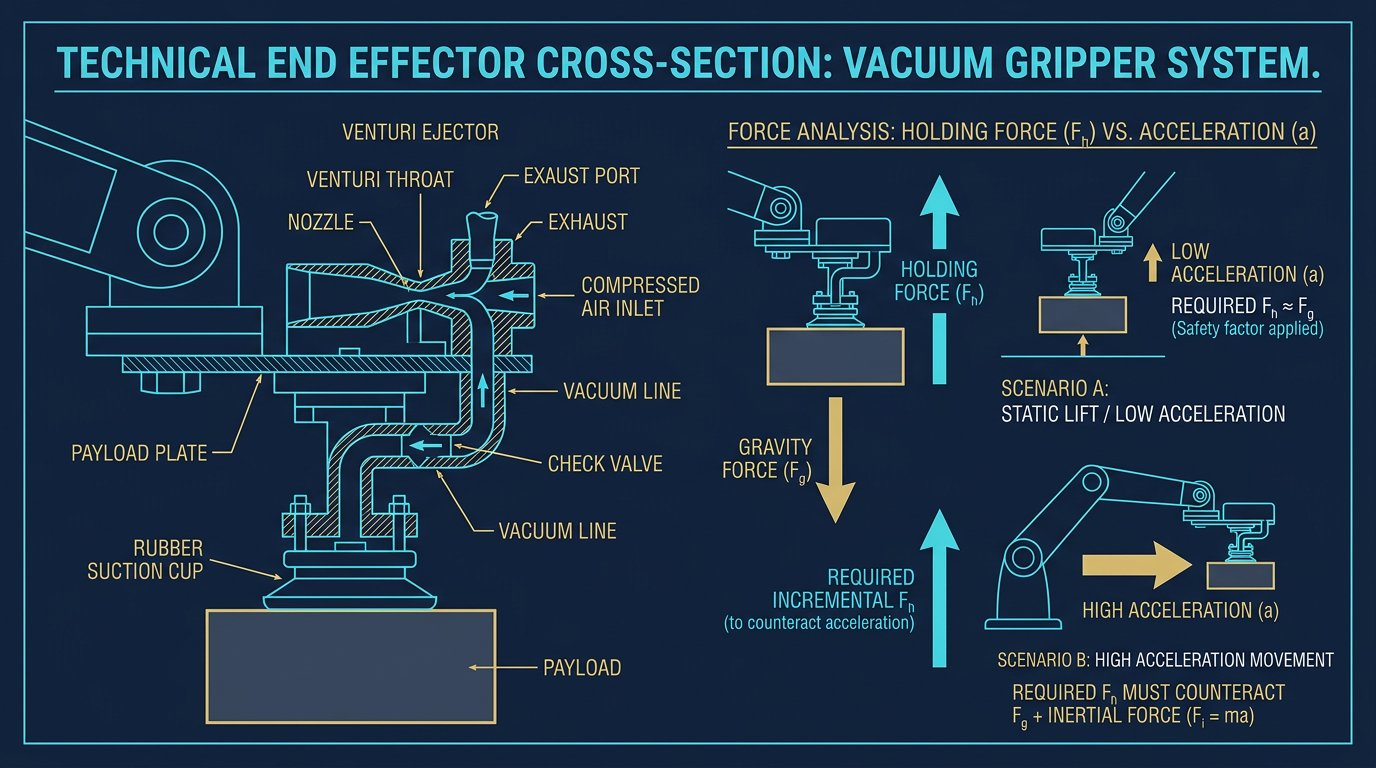 Editorial diagram used to compare end-effector load paths.